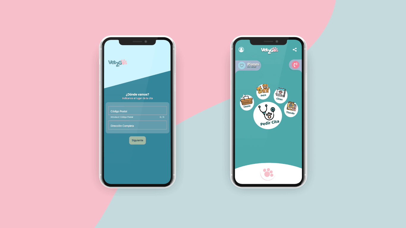 Elige entre reservar tu cita de forma rápida desde nuestra página web o descargar la app Vet2Go para gestionar tu consulta a domicilio y acceder a otros beneficios exclusivos.